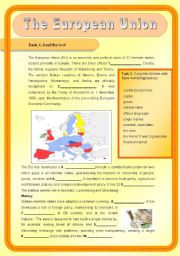 English Worksheet: The European Union