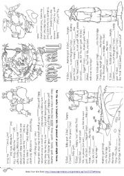 English Worksheet: Three Billy Goats (Story Mini Book)