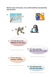 English worksheet: season