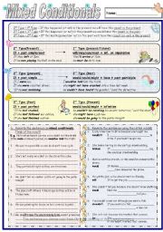 English Worksheet: Conditionals: Mixed types