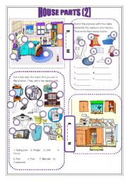 English Worksheet: house parts (2)