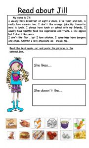 English Worksheet: READ ABOUT JILL