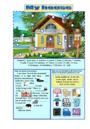 English Worksheet: My house