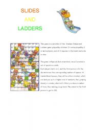 Slides and ladders  boardgame and cards ( for elementary students )