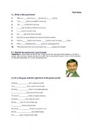 English worksheet: Past simple