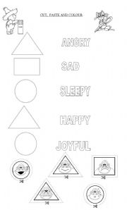 English Worksheet: moods 1 angry sad joyful happy sleepy