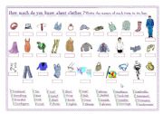 English worksheet: Clothes