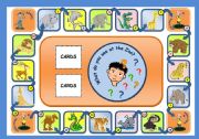 English Worksheet: IN THE ZOO - BOARD GAME (PART 1)