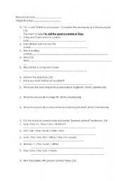 English worksheet: Quiz (present perfect t.)