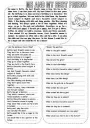 English Worksheet: ME AND MY BEST FRIEND (1)