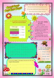 English Worksheet: Through thought throw though tough