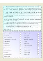English Worksheet: THE SIMPSONS DAILY ROUTINE (PART 3 - 2 PAGES)