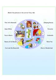 English Worksheet: Fairy Tale Activity (with pictures)
