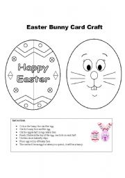 Easter bunny card craft