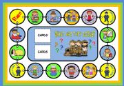 English Worksheet: WHAT ARE THEY DOING? - BOARD GAME (PART 1)