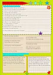 English Worksheet: PASSIVE VOICE - REPORTED SPEECH - CONDITIONALS