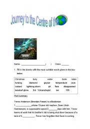 English Worksheet: Journey to the Centre of the Earth