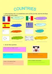 English Worksheet: Countries 