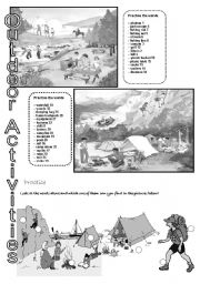 English Worksheet: outdoor activities