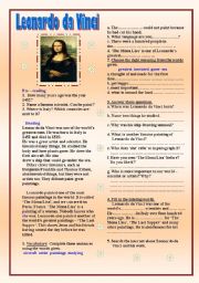 English Worksheet: Leonardo da Vinci