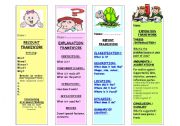 English Worksheet: WRITING FRAMEWORKS - BOOKMARKS PART 1