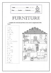 English Worksheet: Furniture