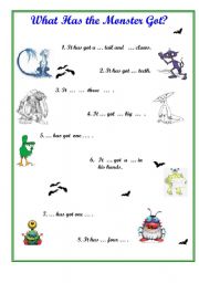 English worksheet: Has Got