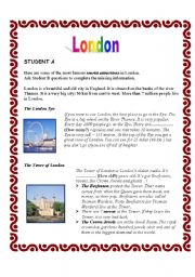 English Worksheet: London - Communicative Activities 