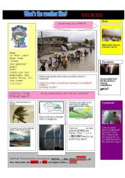 English Worksheet: WEATHER: Storms - Intermediate #4