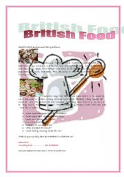 English Worksheet: British food
