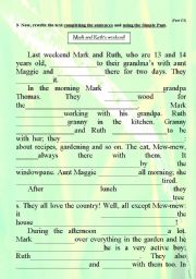 English Worksheet: Simple past - regular verbs, Part III