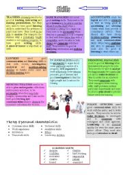 English Worksheet: Skills
