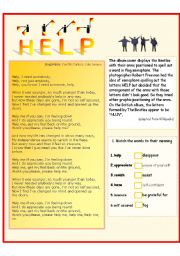 English Worksheet: The Beatles - Help