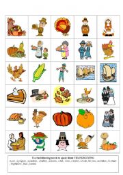 thanksgiving flashcards