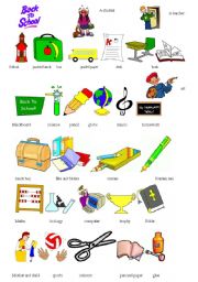 English Worksheet: back to school poster