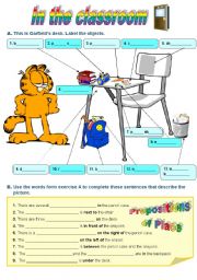 English Worksheet: In the classroom