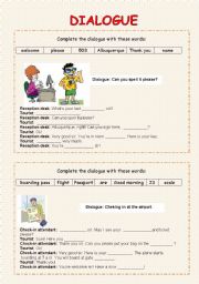 English Worksheet: Dialogues