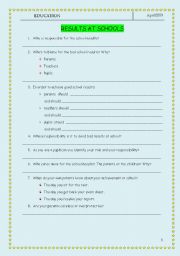 English Worksheet: POOR SCHOOL RESULTS!