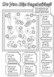 FUNNY VEGETABLE RIDDLES! - MATCHING ACTIVITY