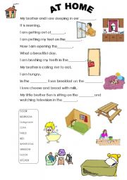 English Worksheet: at home