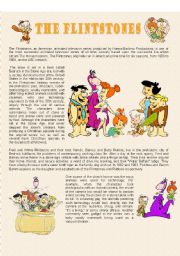 English Worksheet: The Flintstones
