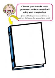 English Worksheet: Make a book cover!