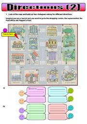 English Worksheet: Directions (2) 