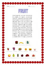 English Worksheet: FRUIT