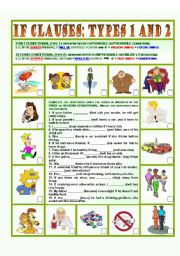 English Worksheet: If clauses: types 1 and 2