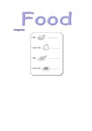 English worksheet: Mmm.....Food! Do you like.....?