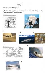 English Worksheet: Holidaying