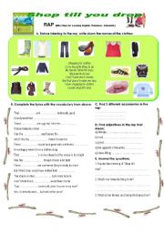 English worksheet: Shop till you drop (1)