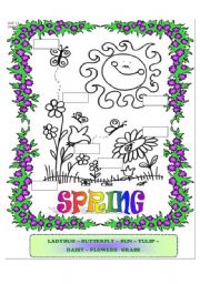 English Worksheet: Spring