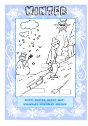 English Worksheet: Winter